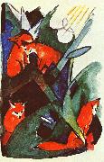 Franz Marc Four Foxes oil